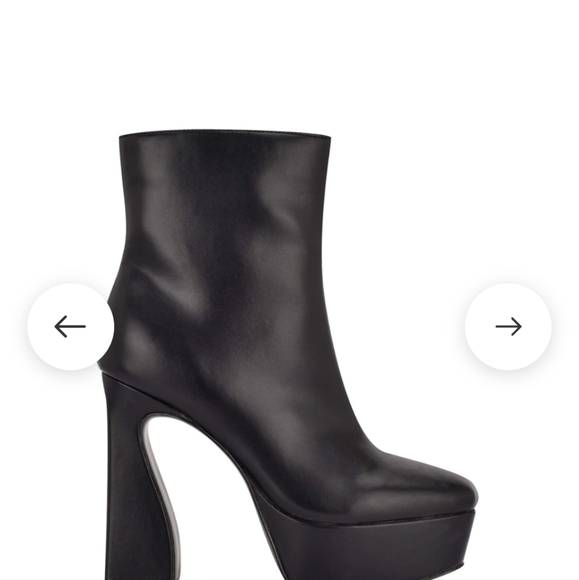 NWB  Size 10.5 Black Nine West Klinda3 Platform Bootie - Picture 4 of 5